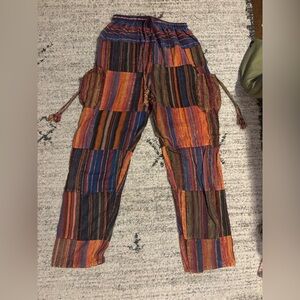 Hippie style patchwork pants made and bought in India